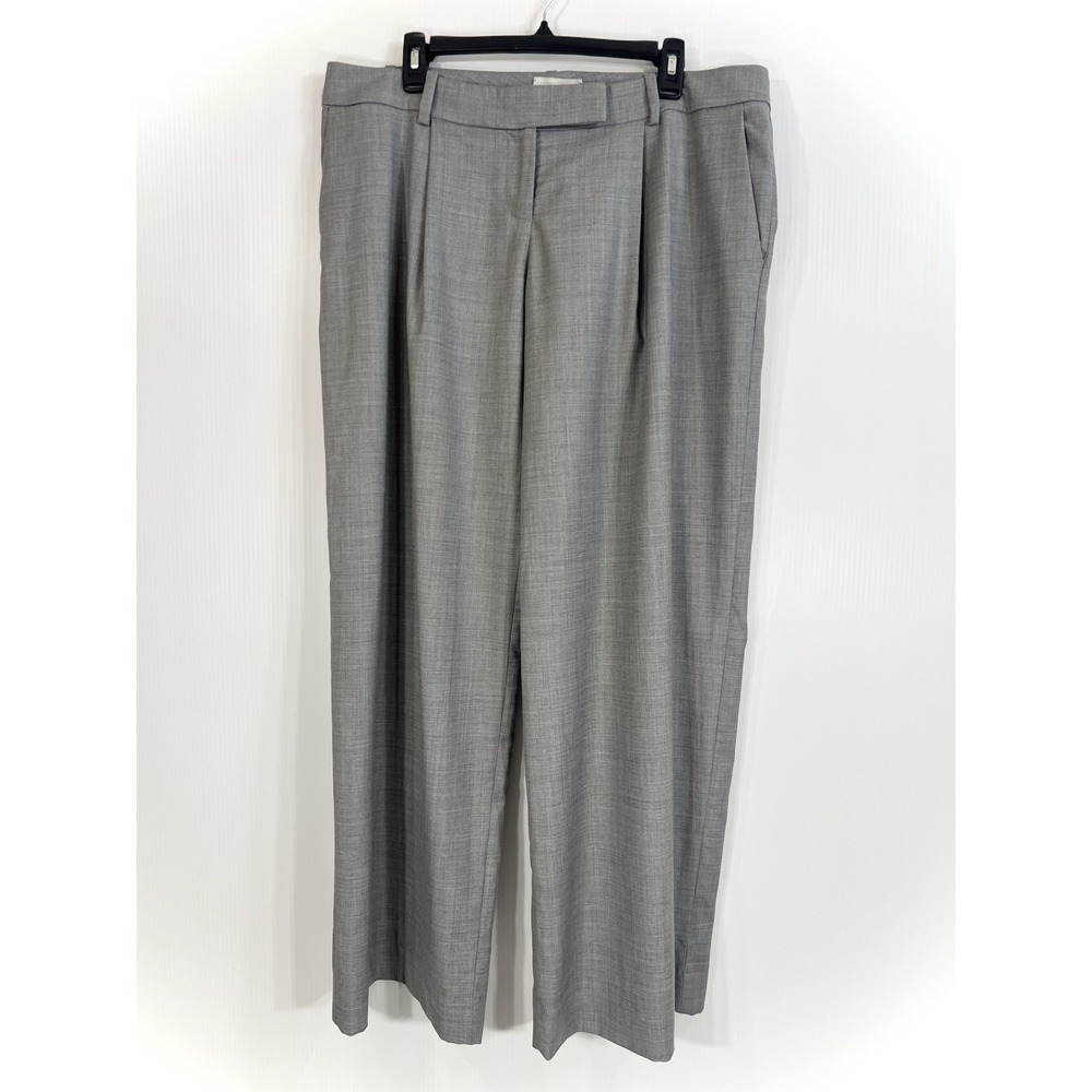 BELLE The Label Perennial Trousers Size 10 Medium Gray Wide Leg Wool Blend NEW - Picture 3 of 15
